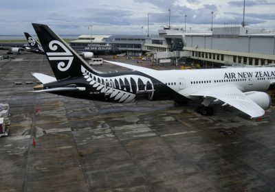 Air New Zealand passenger planes are parked on the tarmac at Auckland International Airport in Auckland, New Zealand, Wednesday, March 23, 2022. New Zealand's flagship airline said Wednesday it plans to start direct flights to New York in September, a route that would take more than 17 hours southbound and be among the longest nonstop flights in the world.(AP Photo/Mark Baker)